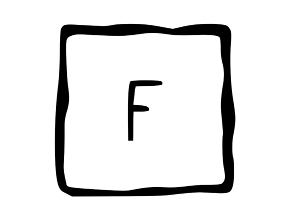 Hand Drawn Outlined Frame with Mono F Review