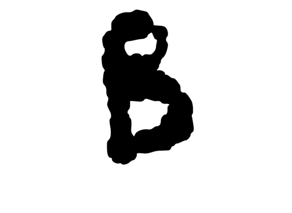 Ink Blot Stain Mono Letter B Review