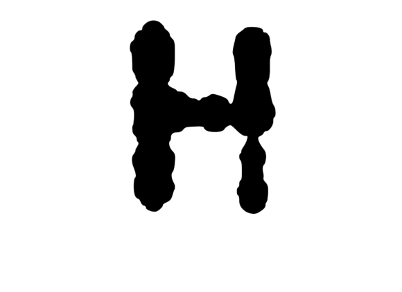 Ink Blot Stain Mono Letter H Review