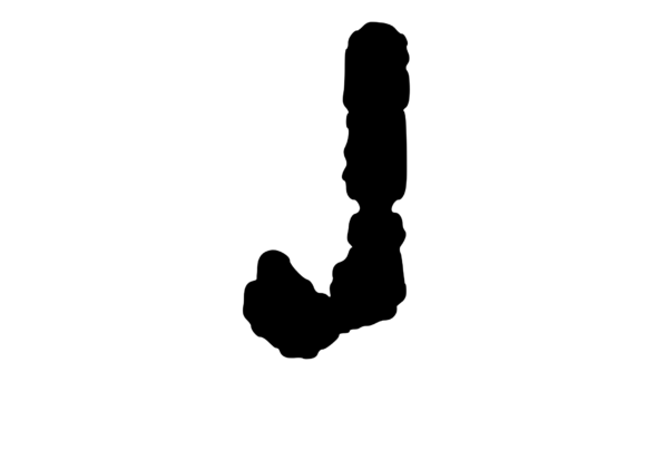 Ink Blot Stain Mono Letter J Review